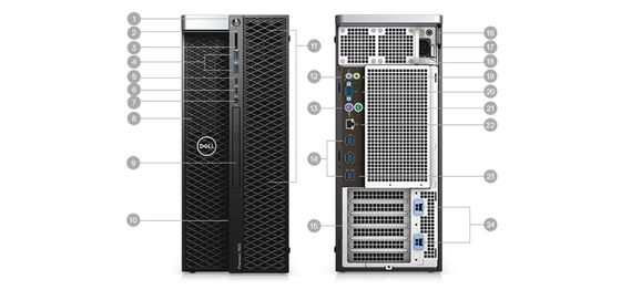 Dell Precision 5820 Tower WorkStation Xeon W-2245/16G/2TB/T400 T5820 Макс Пользователи 30 Пользователей