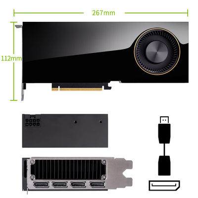 Разблокировать мощность видеокарты Nvidia RTX A6000 48GB GDDR6 для ПК 2000MHz Часы памяти